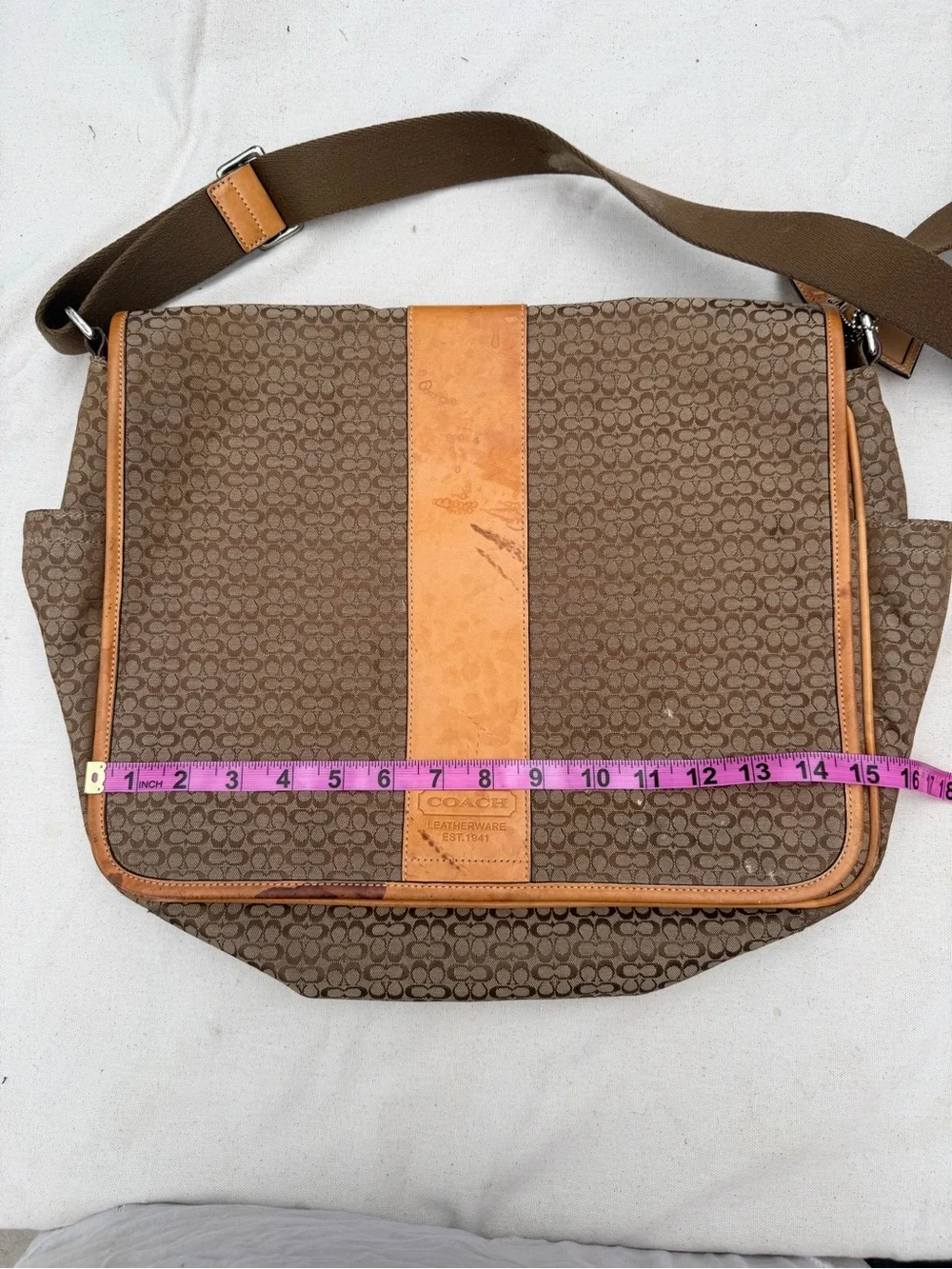 Vintage Coach Hudson signature messenger bag